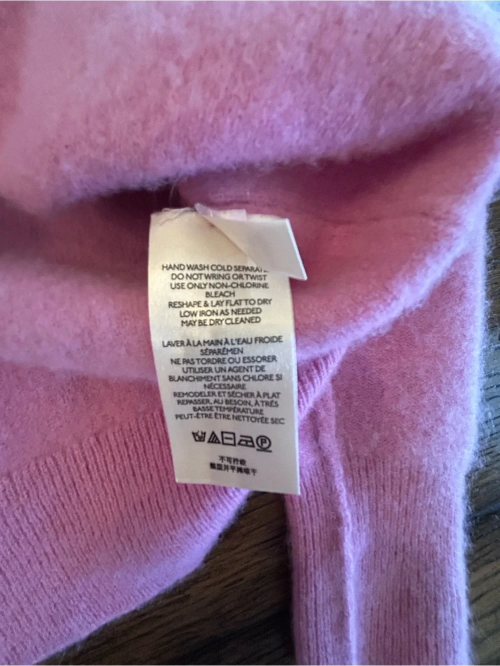 Free People pink cashmere cropped sweater
